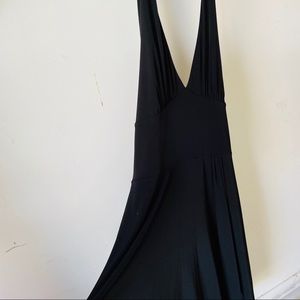 Black Halter Top Dress with Open Back